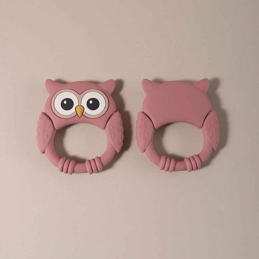 Silikonbitring för baby | BPA-fri tuggleksak i uggleform