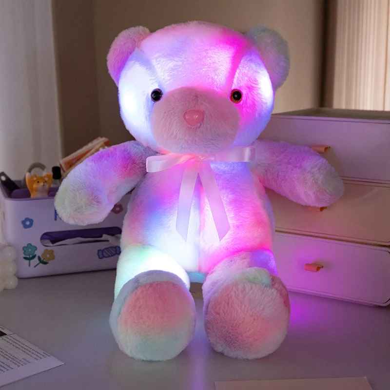 Lysande Nallebjörn med LED-ljus – 30 cm