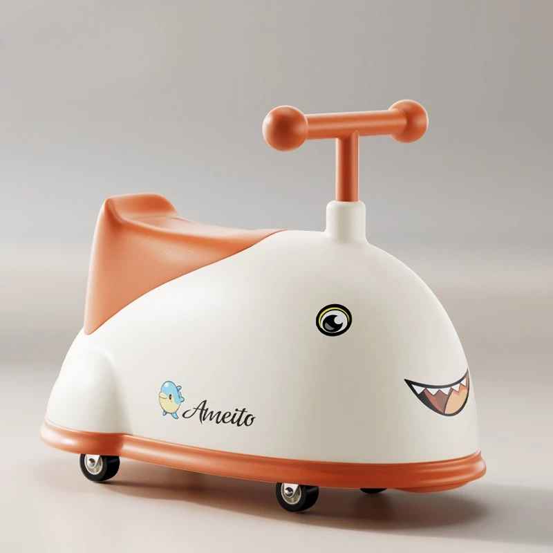 Delfinformad gåbil för små barn – med ljud, ljus och tyst glid
