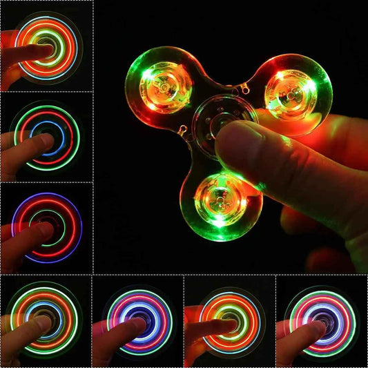LED Finger Spinner – färgglad snurrleksak med ljus