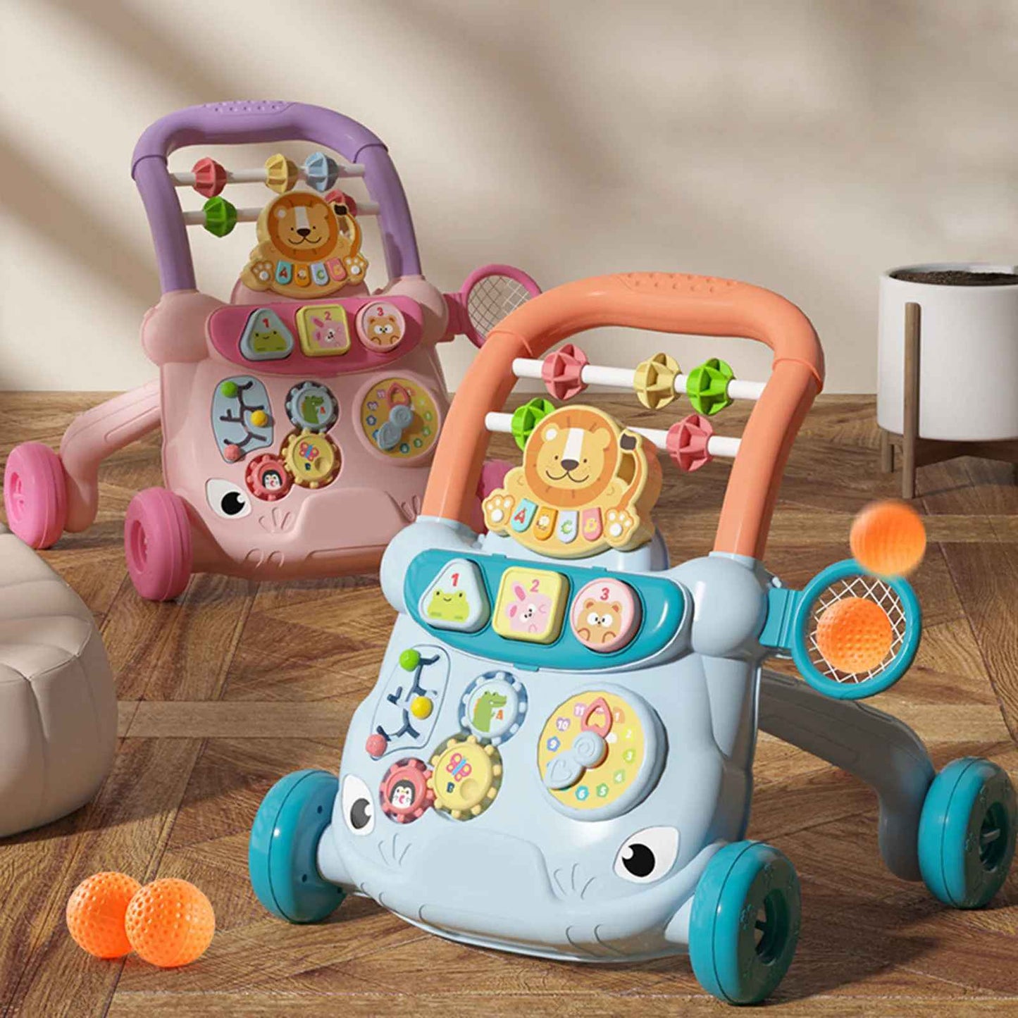 Baby Walker 2-i-1 – Gåstol & Aktivitetsleksak för Barn