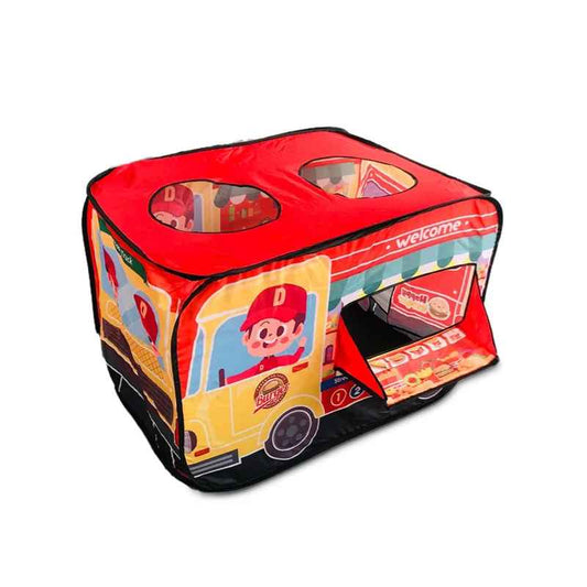 Lektält i form av glassbil – Hopfällbart inomhustält för barn (3–6 år)