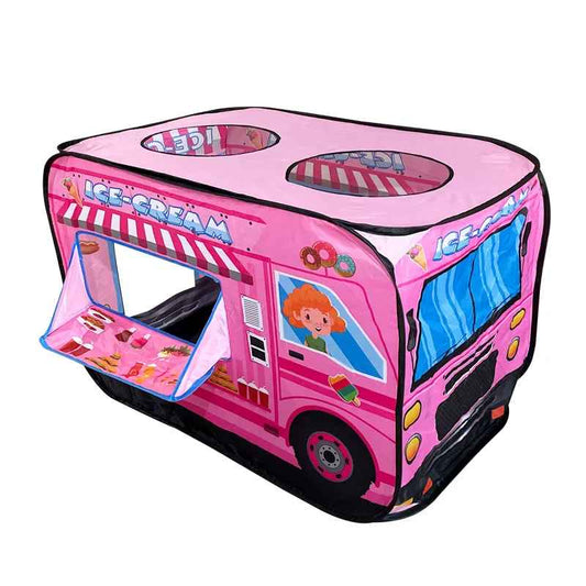 Lektält i form av glassbil – Hopfällbart inomhustält för barn (3–6 år)