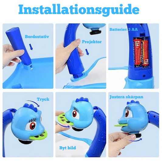 LED Projektor Målarbord för Barn – Kreativt och Lärorikt Målarset