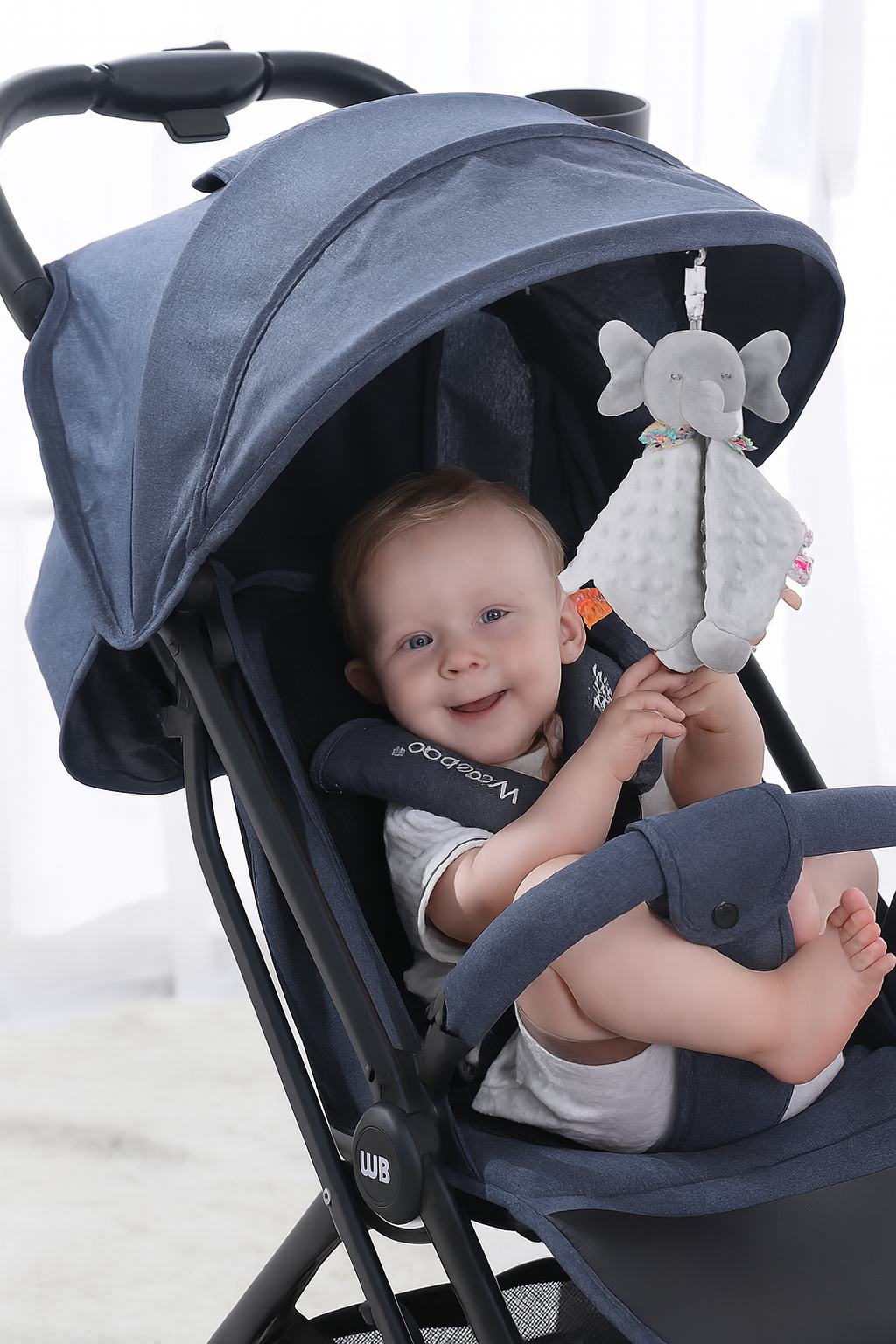 Elefant Snuttefilt för Baby med Skallra