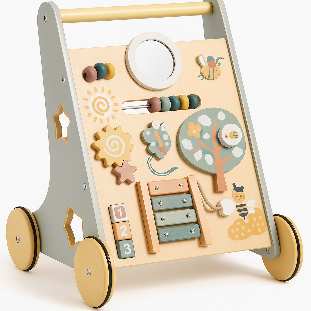 Montessori Baby Walker – Trälek för Utveckling och Balans