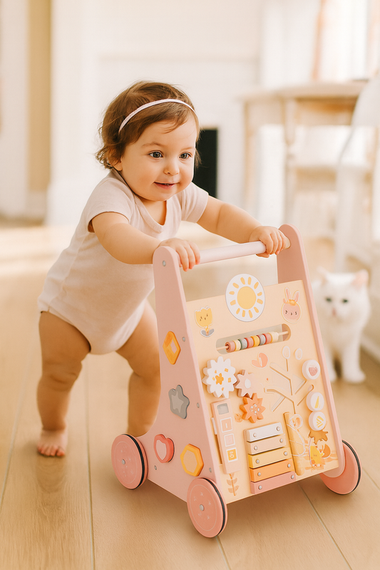 Montessori Baby Walker – Trälek för Utveckling och Balans