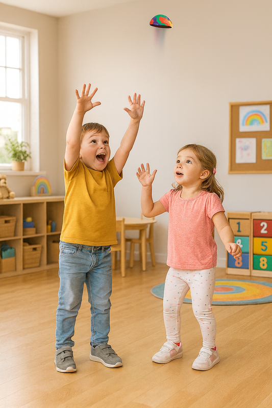 Explosiv halvboll med ljus – studsboll som hoppar upptill 1.5 m