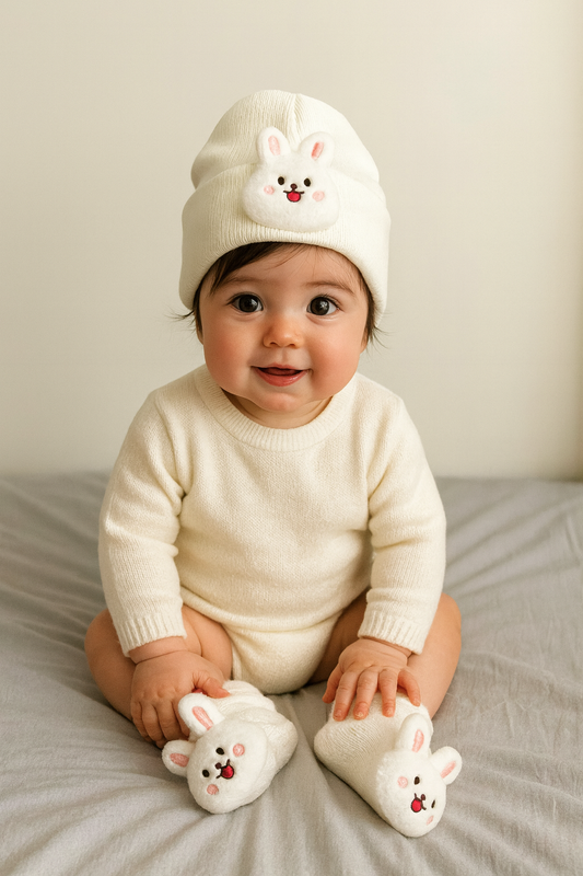 Babyset med Mössa och Strumpor