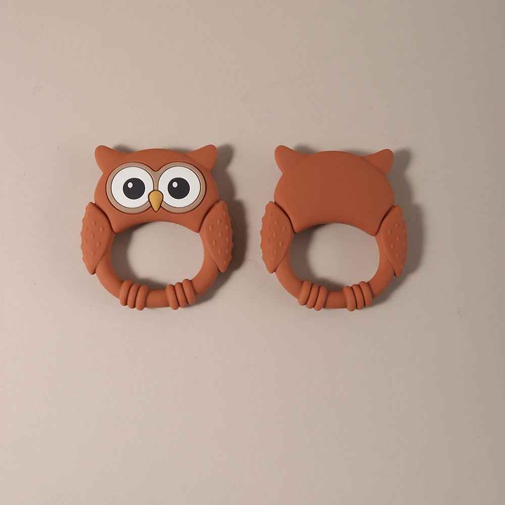 Silikonbitring Uggla – BPA-fri Tuggleksak för Baby