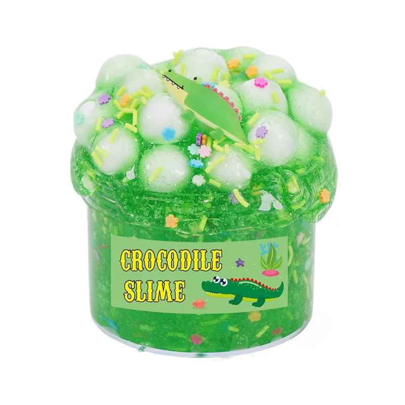 Transparent Glittrig Slajm med Jelly Cubes