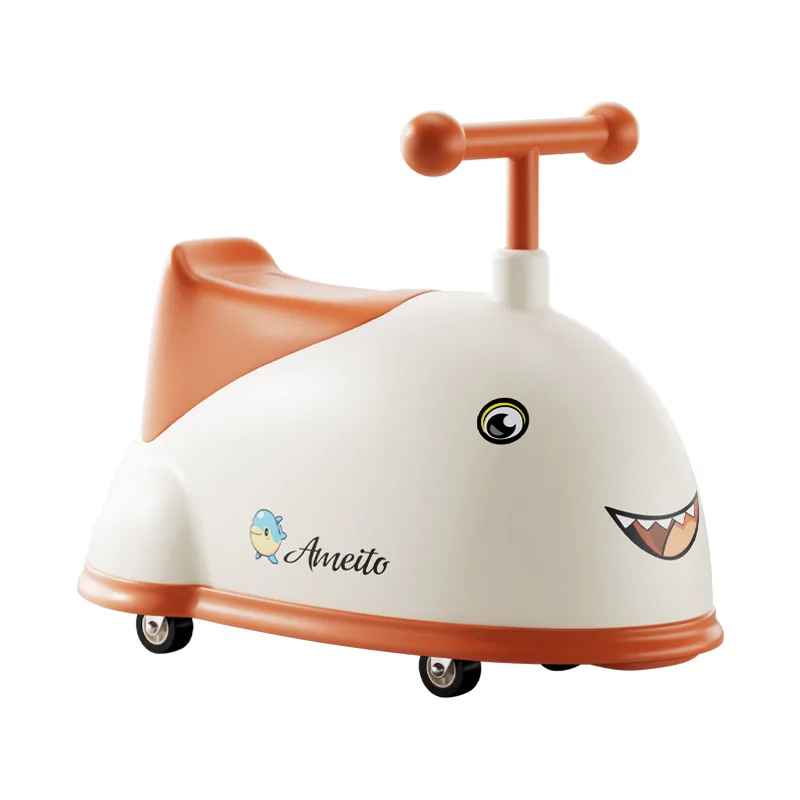 Delfinformad gåbil för små barn – med ljud, ljus och tyst glid