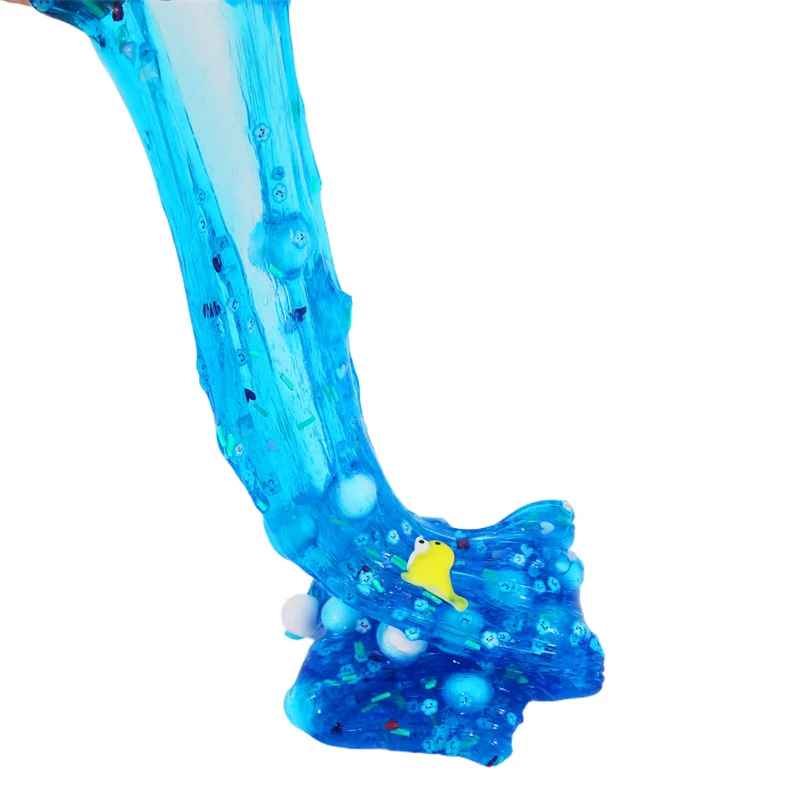 Transparent Glittrig Slajm med Jelly Cubes