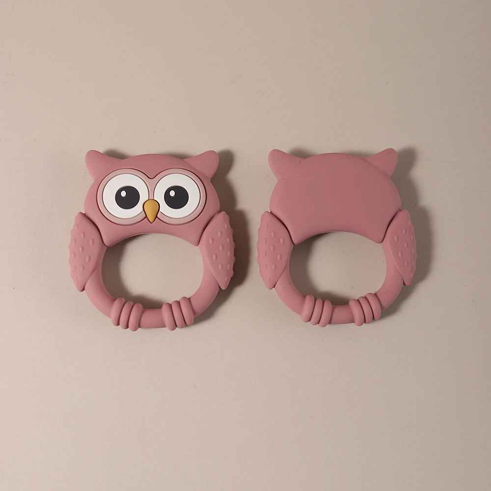 Silikonbitring Uggla – BPA-fri Tuggleksak för Baby