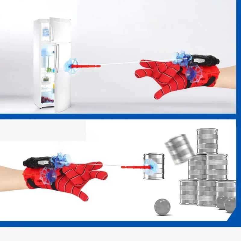 Skjut Spindelväv med superhandsken