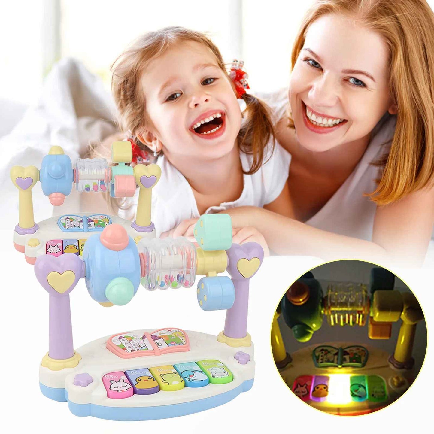 Multifunktionell Aktivitetsleksak med Musik – För Barn 1–5 år