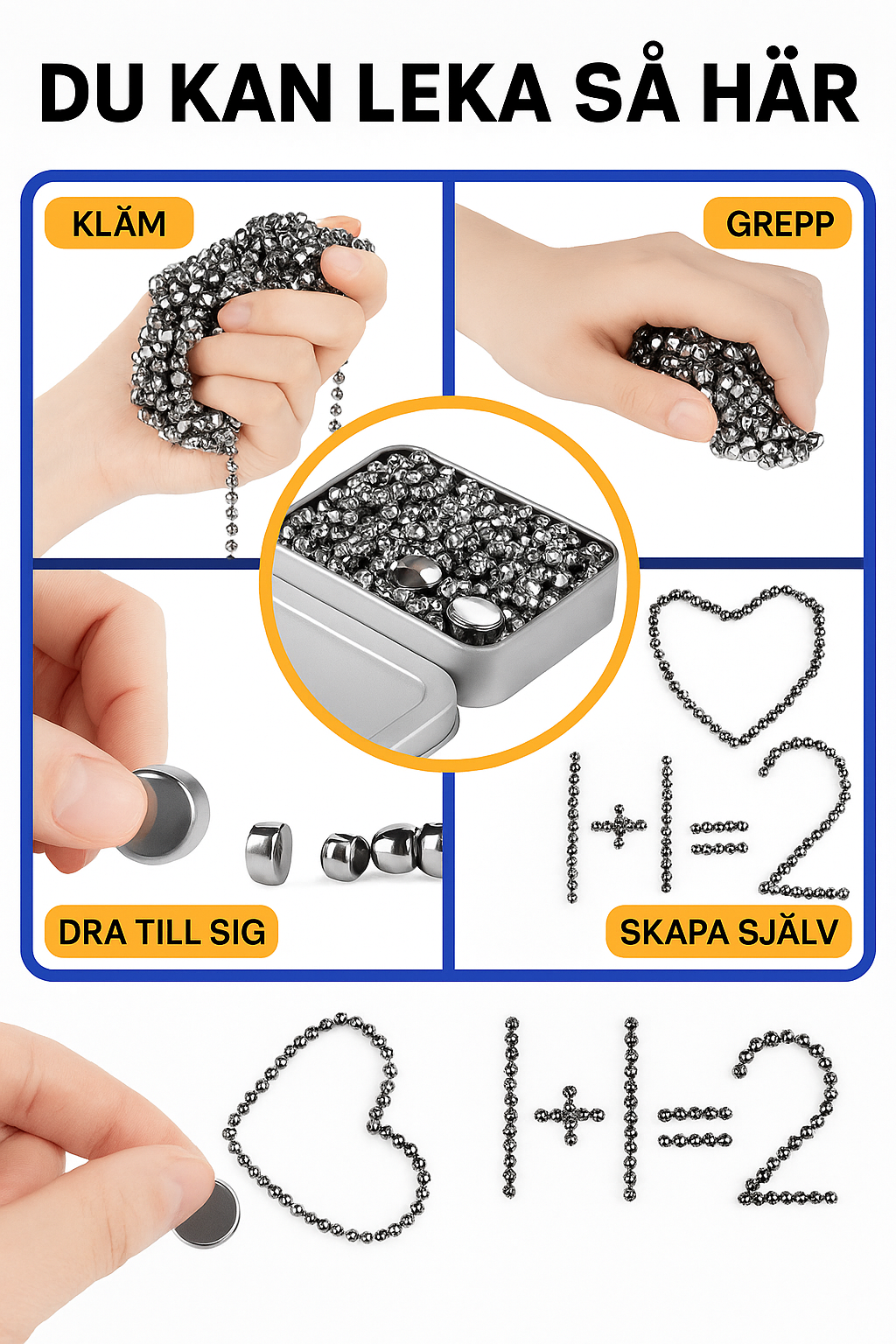 Magnetiska Kulor – Kreativ Lek; Avkoppling för Barn