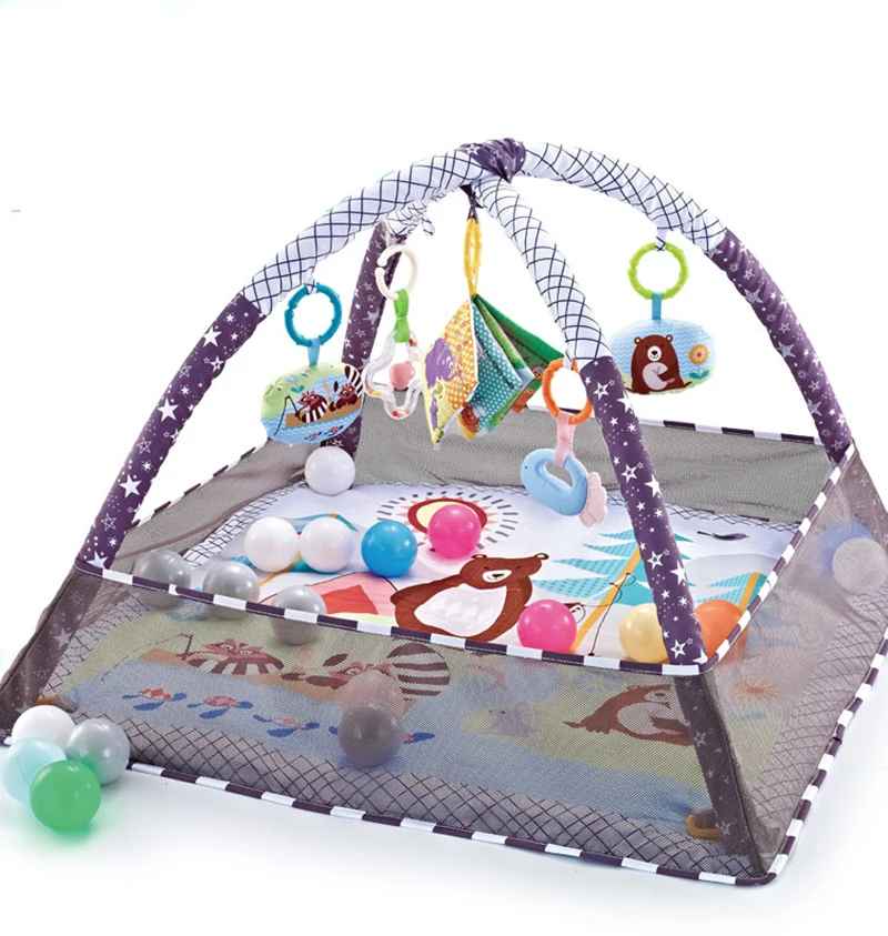 Multifunktionellt Babygym med Lekmatta – För Aktiv Lek och Tidig Utveckling