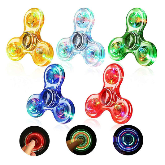 LED Finger Spinner – färgglad snurrleksak med ljus