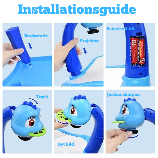 LED Projektor Målarbord för Barn – Kreativt och Lärorikt Målarset