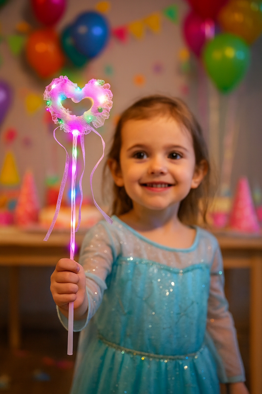 Lysande Fjädervingar, diadem och trollspö för Barn