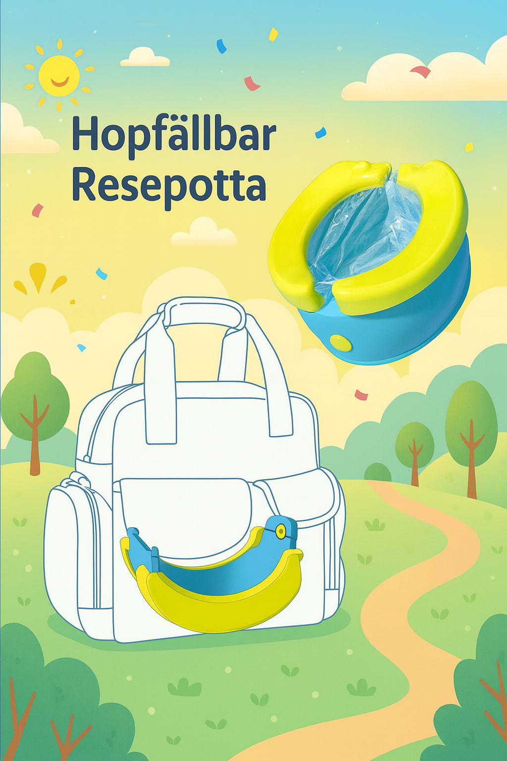 Hopfällbar potta för Barn – Portabel Toalett & Potträning