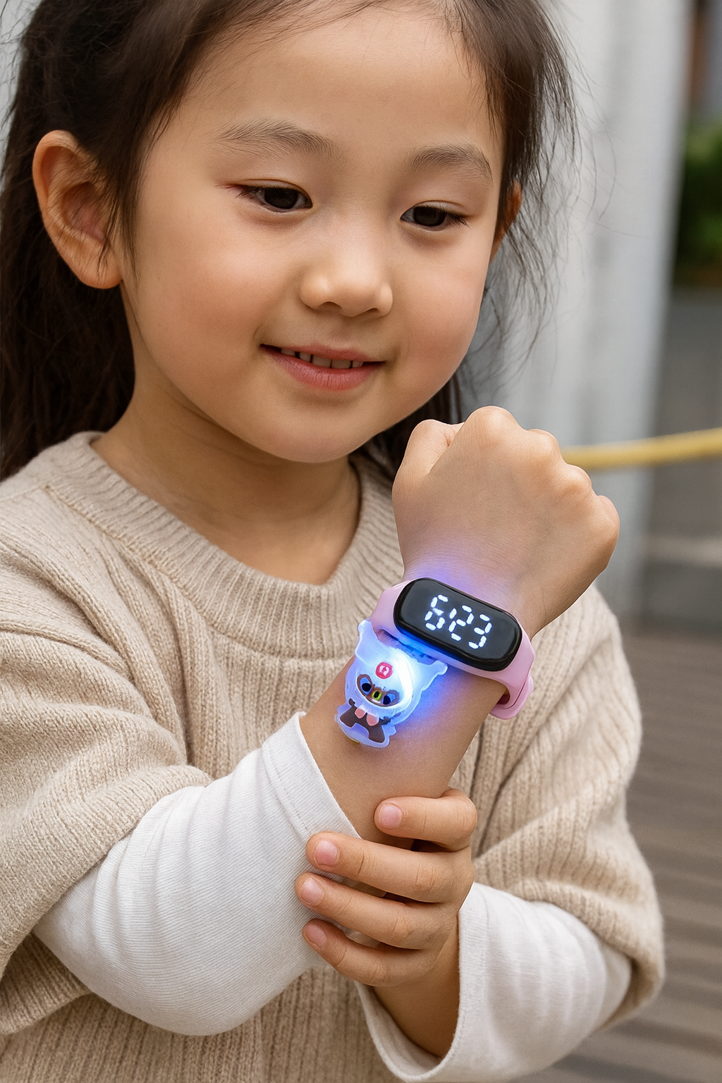 LED Barnklocka med Touch | Färgglad & Vattentålig