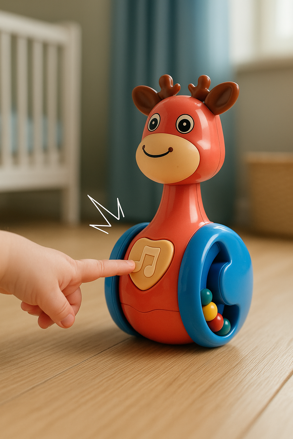 Älg Leksak för Baby | Rullande & Batterifri