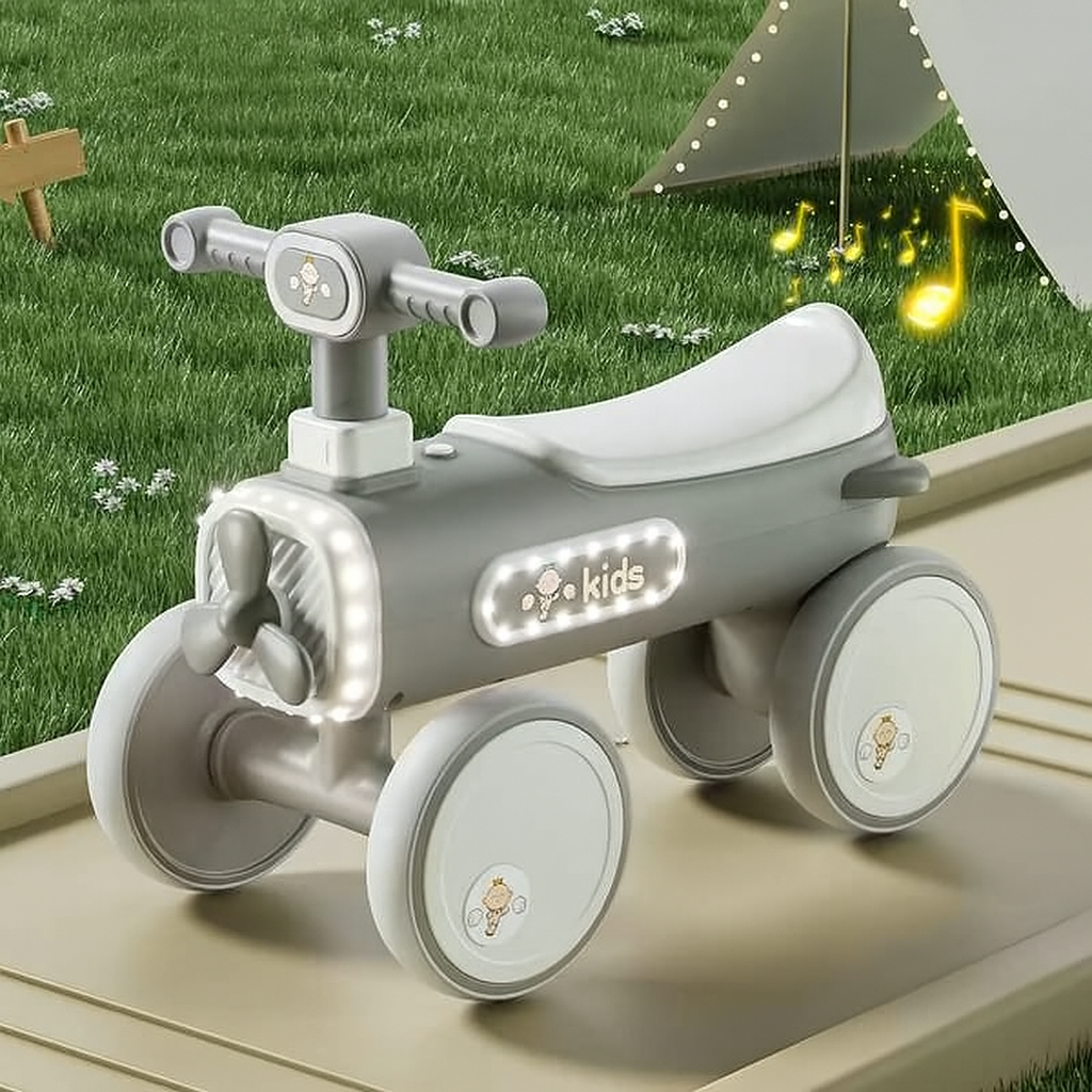 Balansbil för Barn 1+ | Fyrhjulig med Ljus & Musik
