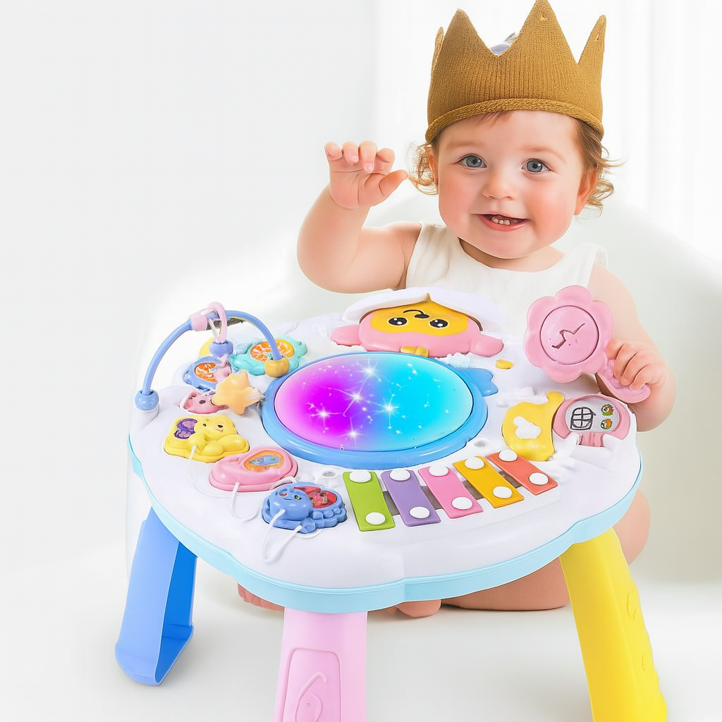 Musikaliskt Aktivitetsbord – Lär och Lek med Ljus, Ljud och Rörelse