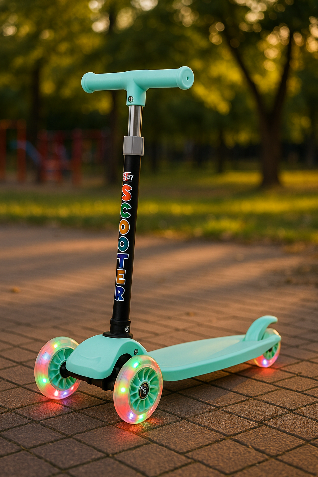 Trehjulig Sparkcykel för Barn 3–8 År | Stabil & Hopfällbar