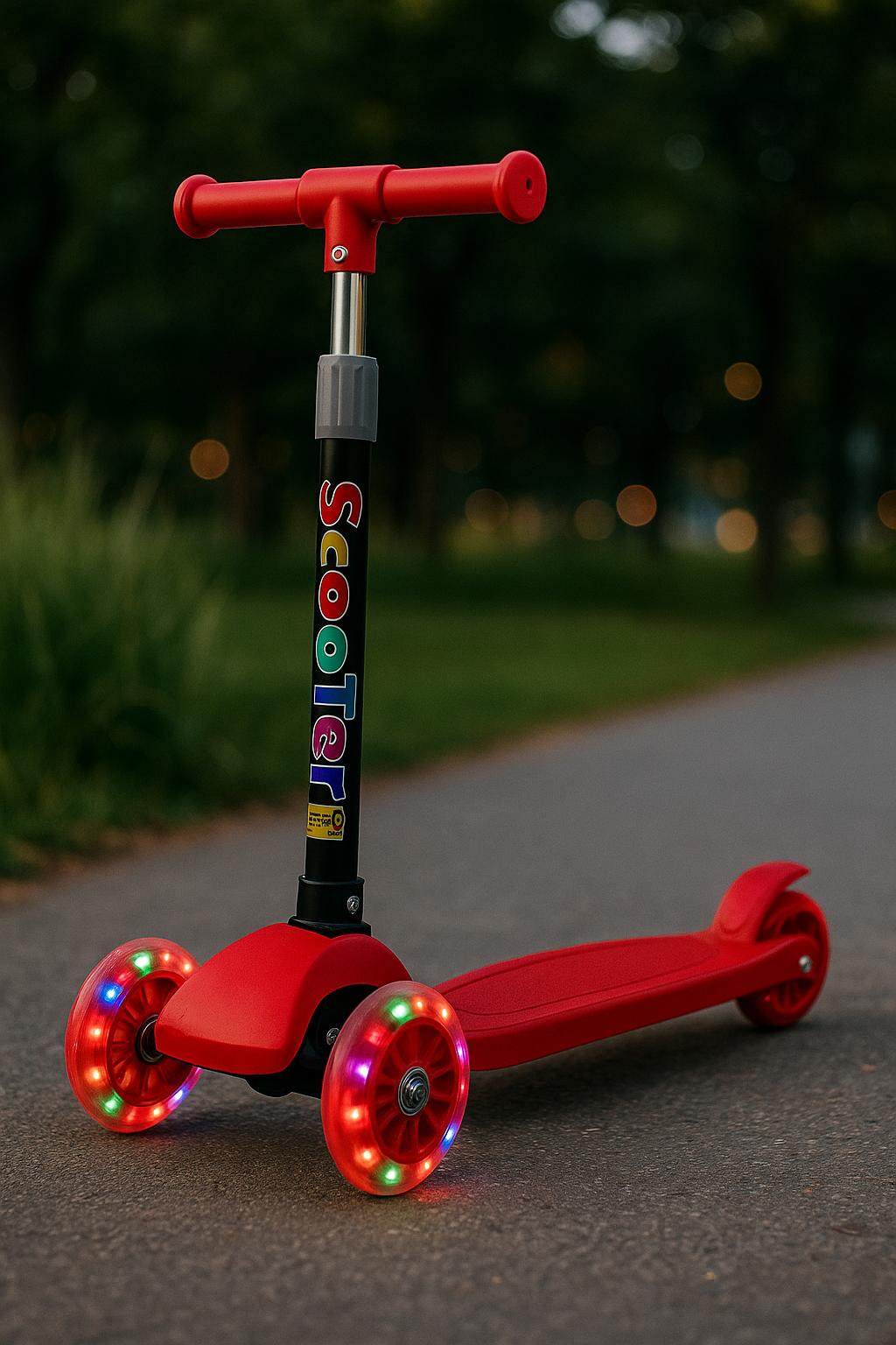 Trehjulig Sparkcykel för Barn 3–8 År | Stabil & Hopfällbar