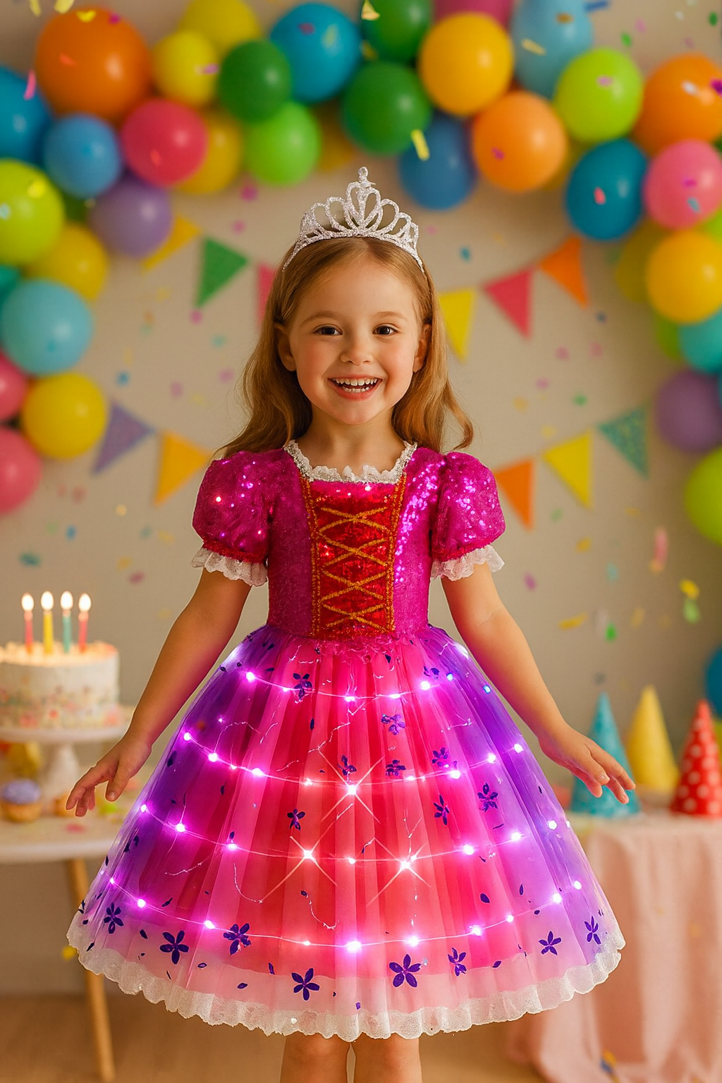 Sagoklänning med LED