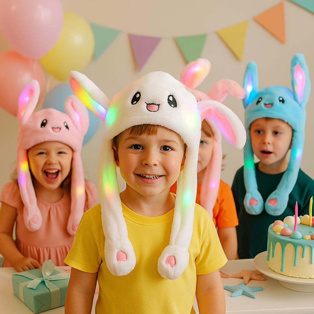 Djurmössa med LED-ljus och rörliga öron