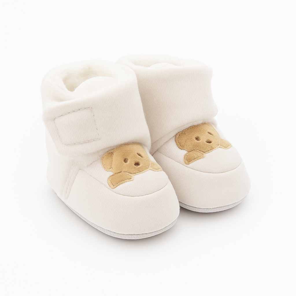 Vintertofflor för Bebis med Djurmotiv – Mjuka Första Steg Skor med Halkskydd
