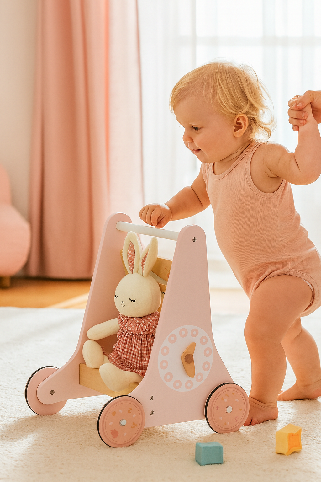 Montessori Baby Walker – Trälek för Utveckling och Balans