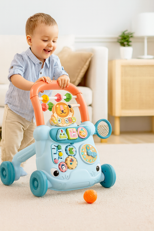 Baby Walker 2-i-1 – Gåstol & Aktivitetsleksak för Barn