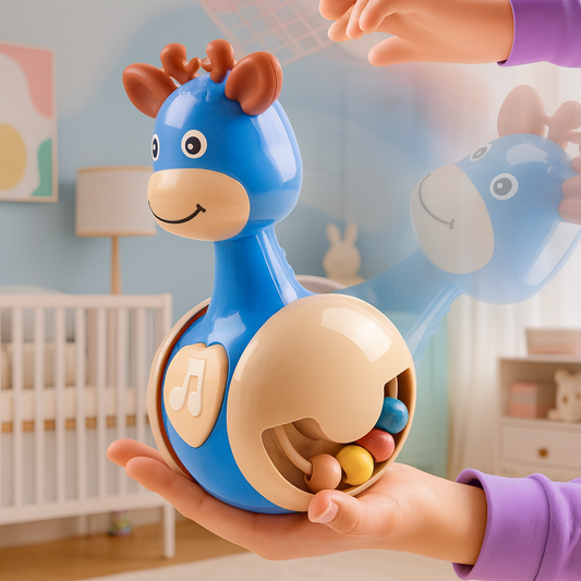 Älg Leksak för Baby | Rullande & Batterifri