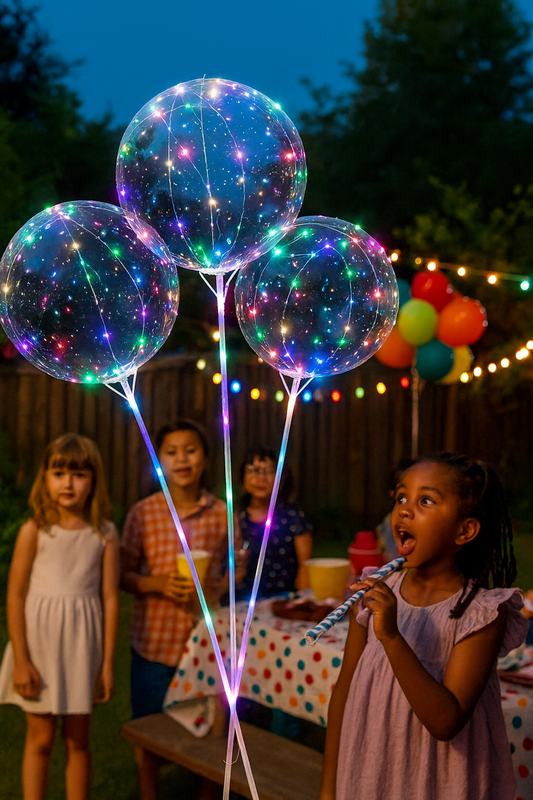LED Ballonger 10-pack | Ljusballonger med Pinnar