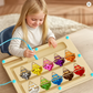 Magnetisk aktivitetsbräda i trä | Färger & siffror | Pedagogisk leksak