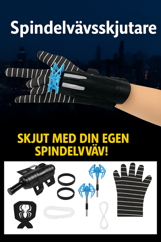 Skjut Spindelväv med superhandsken
