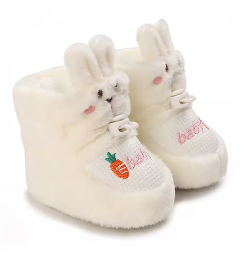 Vintertofflor för Bebis med Djurmotiv – Mjuka Första Steg Skor med Halkskydd