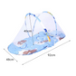 Hopfällbar Babybädd med Myggnät | Portabel Babysäng med Vaddering | Polyester och Bomull