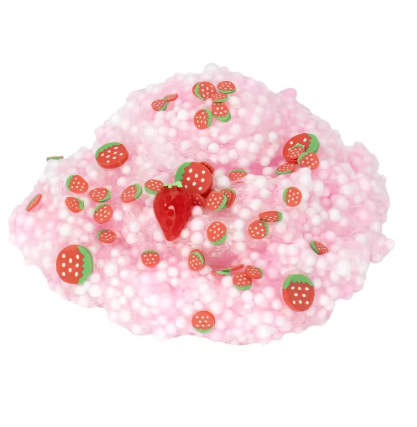 Strawberry Cloud Crunchy Slime Kit – Fluffigt och Crunchy Slime för Kreativ Lek