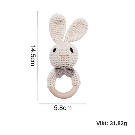 Träskallra & bitring i naturmaterial – ekologisk leksak för bebisar