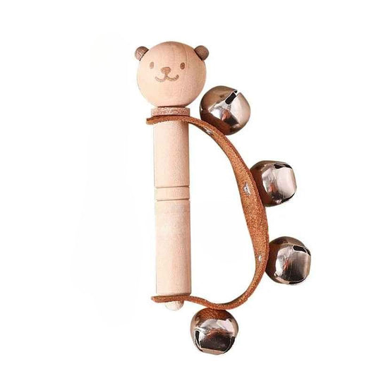 Trämusikinstrument för Barn – Montessori-inspirerade Leksaker med Skallra, Klockor, Trumma och Xylofon